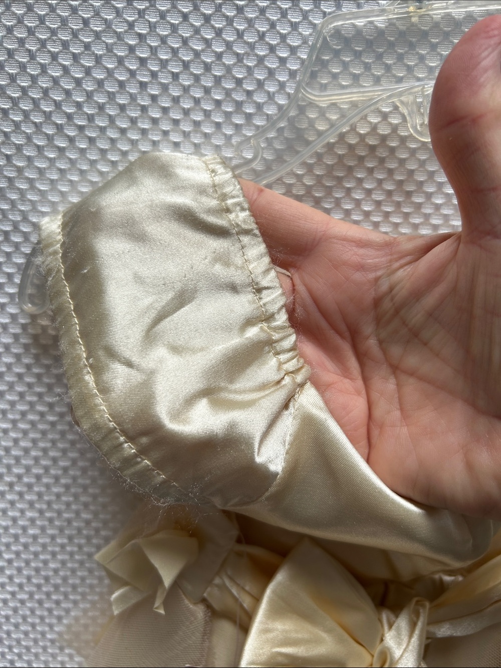 Biscotti Elegant Gold LayeredSatin Flower Trim Dress . Size 12 months. NWT - Picture 5 of 8